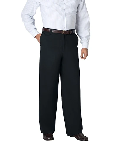 KingSize Big & Tall Wide Leg Wrinkle Free Expandable Waist Pant
