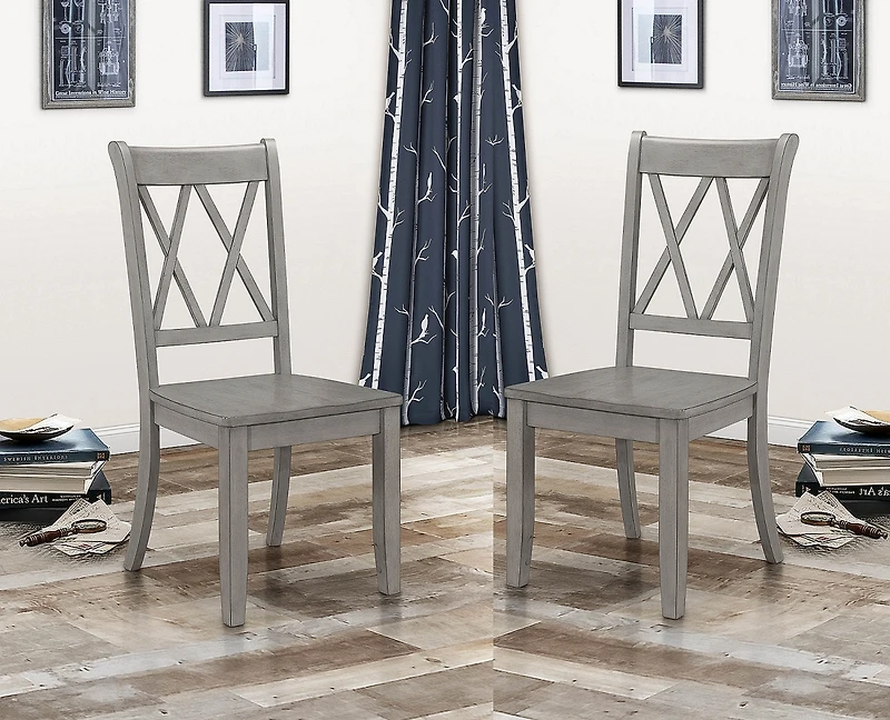 Streamdale Casual Buttermilk Finish Side Chairs - Set of 2