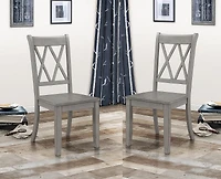 Streamdale Casual Buttermilk Finish Side Chairs - Set of 2