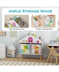 Kids Dollhouse Bookshelf Toddler Book & Toy Storage Display Organizer Ideal Gift