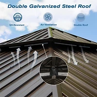 Streamdale 10'x14' Aluminum Gazebo with Metal Canopy