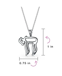 Bling Jewelry Delicate Religious Judaic Jewish Hanukkah Hebrew Chai Symbol Of Life Pendant Necklace Bat Mitzvah Sterling Silver
