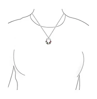 Bling Jewelry Fashion Sparkling Christmas Bow Red Green White Crystal Holiday Wreath Pendant Necklace Stud Earrings Jewelry Set Crystal