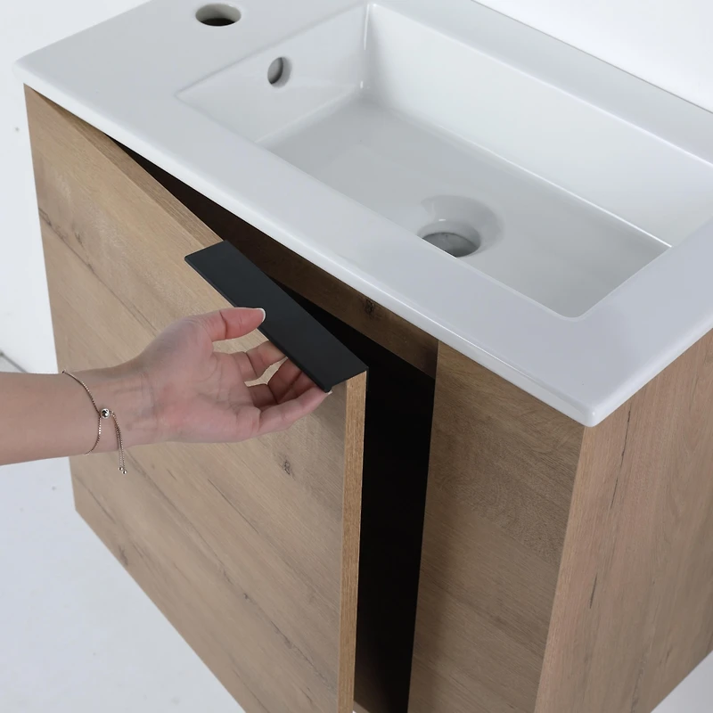 Streamdale 22" Floating Bathroom Vanity with Sink & Soft Close Door