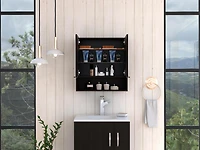 Streamdale Manchester Rectangle Medicine Cabinet With Mirror Wengue