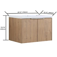 Streamdale 30" Soft Close Bathroom Vanity Sink