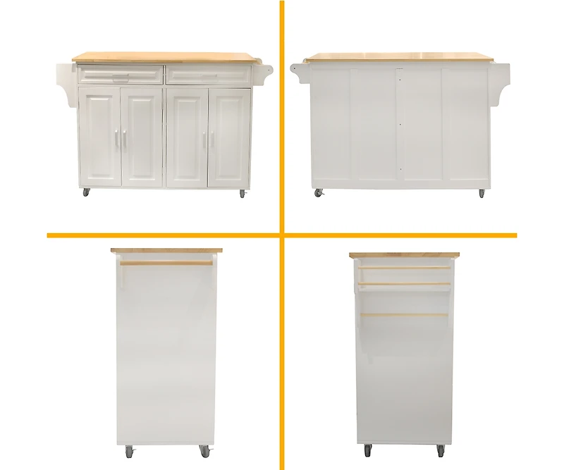Streamdale Mobile Kitchen Island with Luxury Design