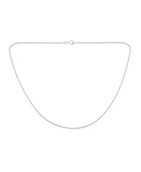 Bling Jewelry Thin 2MM 030 Gauge Strong .925 Sterling Silver Rope Link Chain Necklace