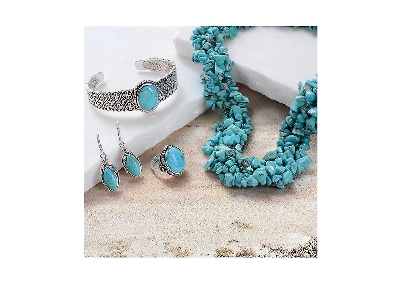 Bling Jewelry Big Chunky Chips Cluster Multi Strand Statement Bib Collar Necklace