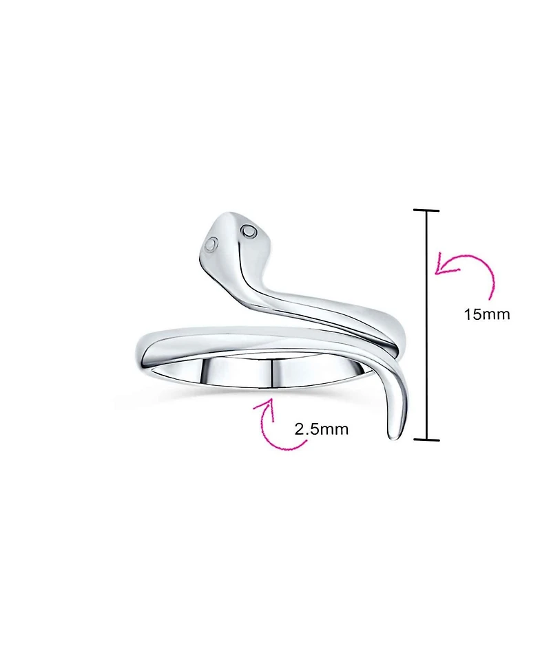Bling Jewelry Minimalist Delicate Midi Knuckle Thin 1MM Band Stackable Bypass Wrap Snake Serpent Ring14K Gold Plated .925 Sterling Silver