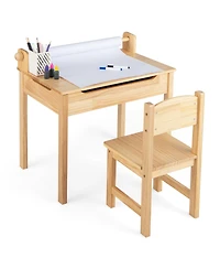 Costway Toddler Multi Activity Table with Chair Kids Art & Crafts Table