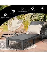 Slickblue Outdoor Recliner Chair with 5-Position Adjustable Backrest