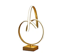 Streamdale 19" In Abstract Infinity Matte Gold Modern Table Lamp