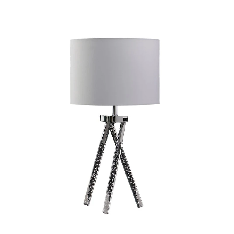 Streamdale Acrylic Led Table Lamp with Silver Legs
