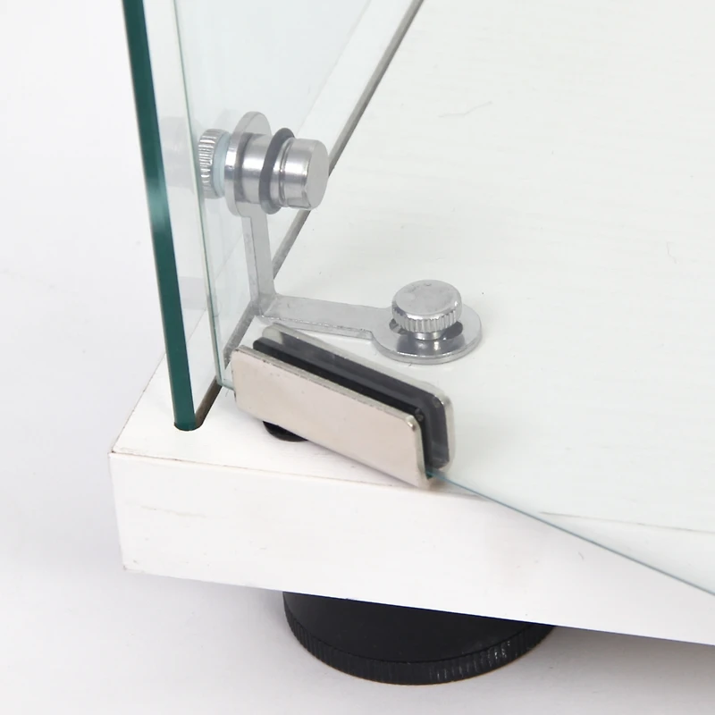 Streamdale Furniture White Glass Display Cabinet with 3 Shelves