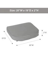 Aoodor Outdoor Chair Cushion W20''xD19''Soft and Fade-resistant Polyester, Invisible Zipper for Easy Cleaning, Two Sets of Ties for High Adaptability,