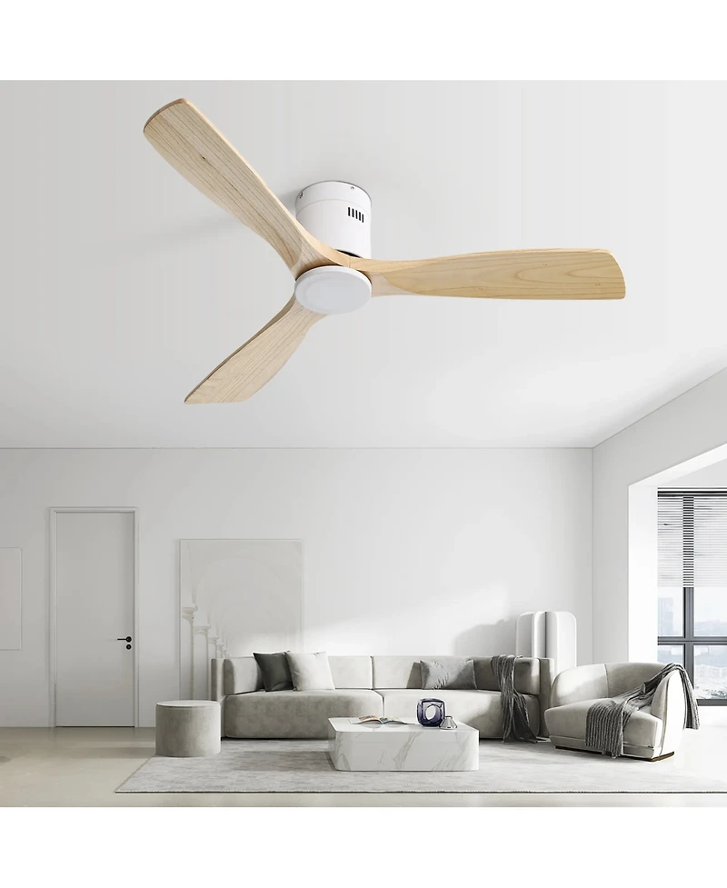 Streamdale Furniture 52" Natural Wood Ceiling Fan with Remote Control
