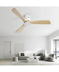 Streamdale Furniture 52" Natural Wood Ceiling Fan with Remote Control