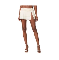 Edikted Women's Jojo Slitted Mesh Mini Skirt