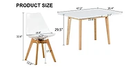 Foldable Computer Desk Set with Modern Chairs
