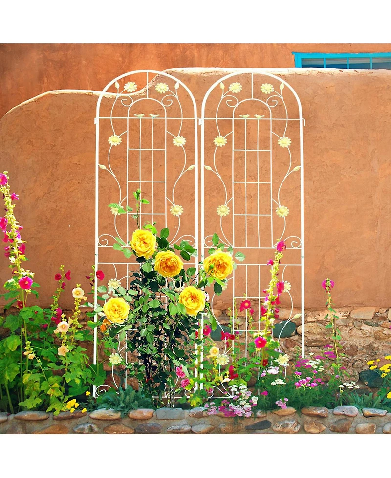 Streamdale Metal Garden Trellis 86.7" x 19.7" for Climbing Plants