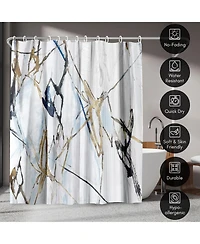 71x74 Abstract Shower Curtain - Moonstruck by Pi Creative Art