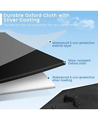 Costway Patio Standing Propane Heater Cover Waterproof W/Zipper and Bag