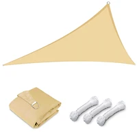 7 Ft 97% Uv Block Triangle Sun Shade Sail Canopy Outdoor Patio Pool Lawn Yard