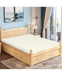 3'' Bed Mattress Topper Air Cotton for All Night s Comfy Soft Pad