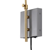 Jonathan Y Max Swing Arm Modern Midcentury Iron Usb Charging Port Led Sconce