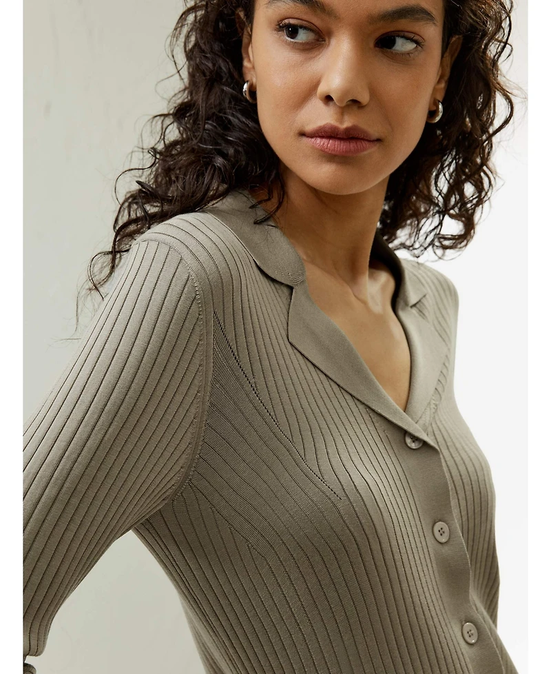 Lilysilk Women's Lapel Collar Spun Silk Cardigan for Women