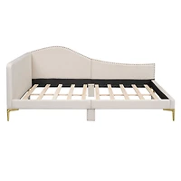 Streamdale Upholstered Full-Size Daybed with Armrest