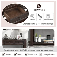Simplie Fun Console Table/Sofa Table With Storage Drawers And Bottom Shelf For Entryway Hallway