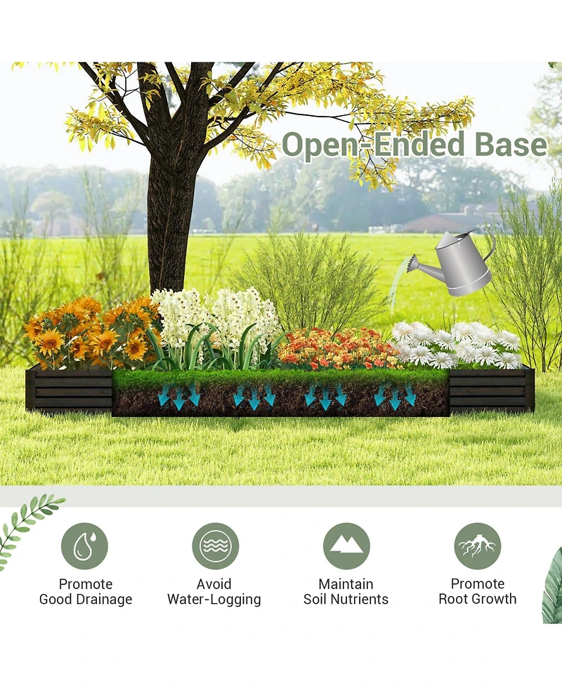 Large Outdoor Metal Planter Box for Vegetable Fruit Herb Flower