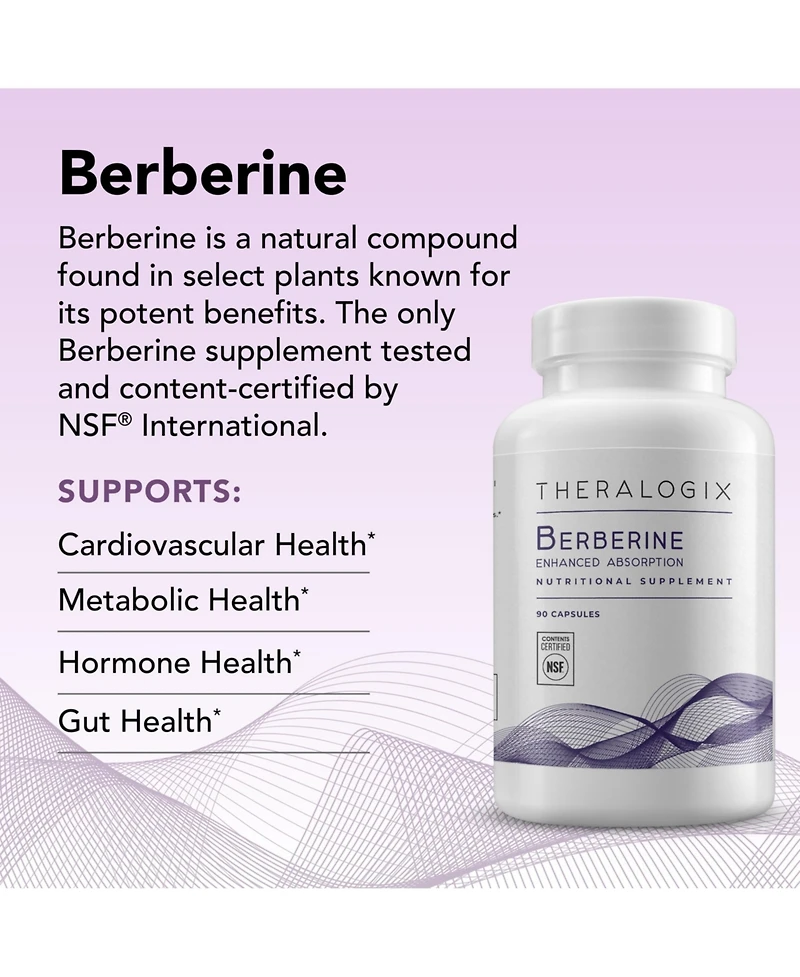 Theralogix Berberine Enhanced Absorption - 90-Day Supply - Made with Berberine Phytosome to Help Support Healthy Metabolism & Hormone Balance