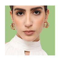 Sohi Women's Overlap Stud Earrings