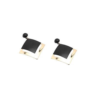 Sohi Women's Contrast Drop Earrings