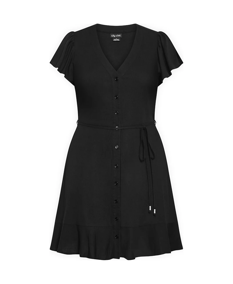 City Chic Women's Button Betty Dress
