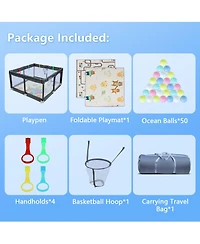 Streamdale Baby Playard Cloth Playpen for Indoor/Outdoor Use