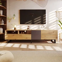 Streamdale 80" Tv Stand with Double Storage & Drop Down Door