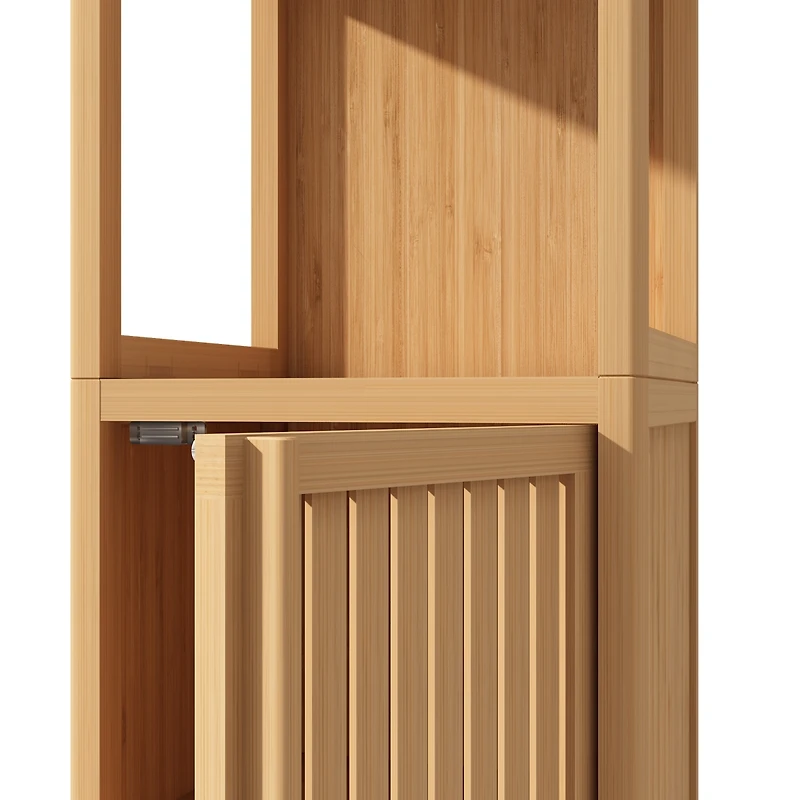 Streamdale Bamboo Storage Cabinet for Bathroom and Living Room
