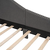 Streamdale Twin Upholstered Daybed With Headboard And Armrest, Support Legs