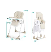 Slickblue Toddler 3-In-1 Convertible Baby High Chair