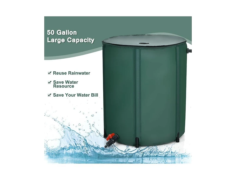 Slickblue Gallon Portable Collapsible Rain Barrel Water Collector