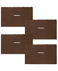 Sunnydaze Decor 4-Piece Polyester Gazebo Sidewall Curtain Set - Brown