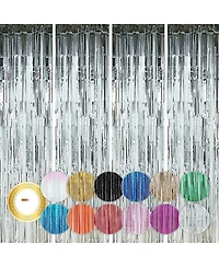 4-Pack Curtain Photo Booth Backdrop Streamers Party Decorations