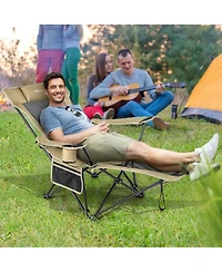 Folding Camping Chair with Detachable Footrest