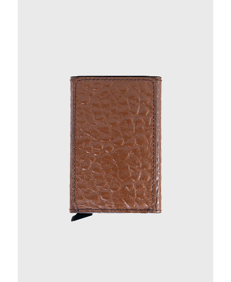 Furniq Uk Men's Genuine Leather Elephant Pattern Card Holder