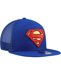 New Era Men's Blue Superman 9FIFTY Snapback Trucker Hat