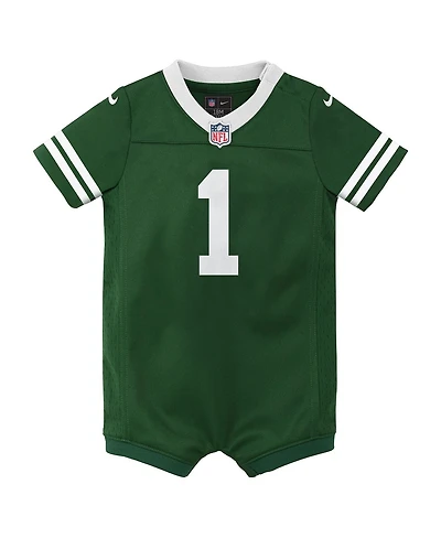Newborn Infant Nike Ahmad Sauce Gardner Legacy New York Jets Game Romper Jersey